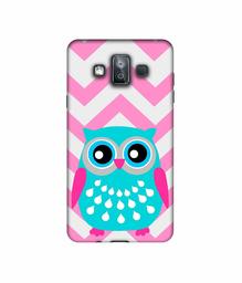 Amazon Brand - Solimo Designer Sky Blue Owl 3D Printed Hard Back Case Mobile Cover for Samsung Galaxy J7 Duo