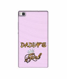 Amazon Brand - Solimo Designer Daddy's Girl in Glitter Pattern 3D Printed Hard Back Case Mobile Cover for Huawei P8