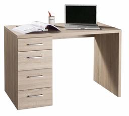 Amazon Brand - Movian 4-Drawer Desk, 110 x 74 x 60 cm, Light Oak