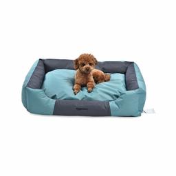 AmazonBasics Water-Resistant Pet Bed - Rectangular, Teal, 30.3 Inch