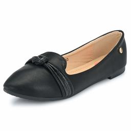 Flavia Women's Black Ballet Flats-5 UK (37 EU) (6 US) (FL-922/BLK)