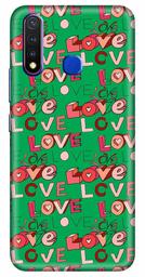 Amazon Brand - Solimo Designer Poster Love Green Pattern Design 3D Printed Hard Back Case Mobile Cover for Vivo Y19 / Vivo U20