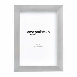 AmazonBasics – Marco para fotos, 13 x 18 cm, Níquel, Pack de 5 uds