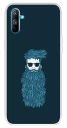 Amazon Brand - Solimo Designer Multicolor Beard Man Teal Printed Soft Back Case Mobile Cover for Realme C3