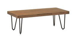 Amazon Brand – Rivet Hairpin Mid-Century Modern Wood and Metal Coffee Table, Walnut and Black