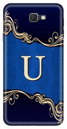 Amazon Brand - Solimo Designer Blue Pattern Alphabet-U 3D Printed Hard Back Case Mobile Cover for Samsung Galaxy J7 Prime