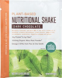 Whole Foods Market, Plant Based Nutritional Shake - Dark Chocolate, 1.4 Ounce