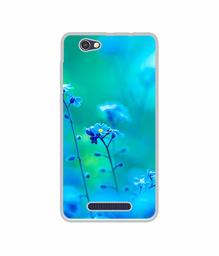 Amazon Brand - Solimo Designer Blue Flower UV Printed Soft Back Case Mobile Cover for Lava A72