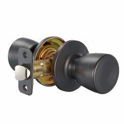 AmazonBasics Tulip Door Knob, Passage, Oil Rubbed Bronze