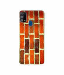 Amazon Brand - Solimo Designer Brick Texture 3D Printed Hard Back Case Mobile Cover for Samsung Galaxy M31