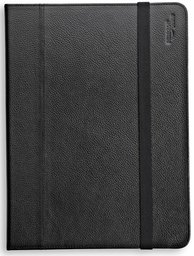 AmazonBasics Leather Folio Cover with Multi-Angle Adjustable Stand for Apple iPad 2, Samsung Galaxy Tab 10.1 (Black)