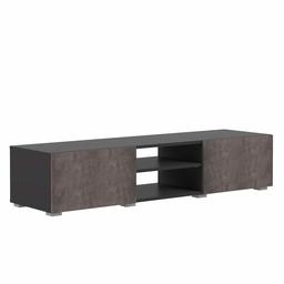 Movian Lijoki - Móvel para TV, 140 x 42 x 31 cm (comprimento x largura x altura), preto e efeito de concreto