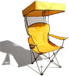 Strathwood Folding Canopy Chair, Sunflower with Silver Frame