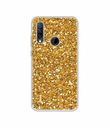 Amazon Brand - Solimo Designer Golden Sparkle UV Printed Soft Back Case Mobile Cover for Lenovo K10 Plus