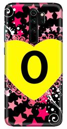 Amazon Brand - Solimo Designer Heart Pattern Alphabet-O 3D Printed Hard Back Case Mobile Cover for Xiaomi Redmi Note 8 Pro