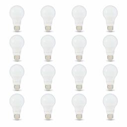 AmazonBasics 60W Equivalent, Daylight, Non-Dimmable, 10,000 Hour Lifetime, A19 LED Light Bulb | 16-Pack