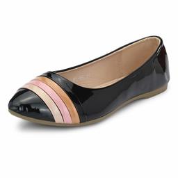 Flavia Women's Black Ballet Flats-9 UK (41 EU) (10 US) (FL-95/BLK)