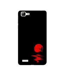 Amazon Brand - Solimo Designer Red Moon 3D Printed Hard Back Case Mobile Cover for Vivo V1