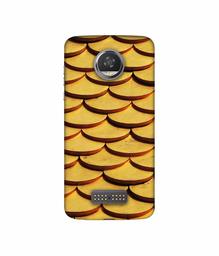 Amazon Brand - Solimo Designer Wooden Semi Circle Texture 3D Printed Hard Back Case Mobile Cover for Moto Z2 Play