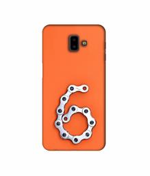 Amazon Brand - Solimo Designer Number Six 3D Printed Hard Back Case Mobile Cover for Samsung Galaxy J6 Plus