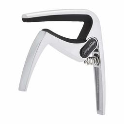 AmazonBasics Zinc Alloy Guitar Capo for Acoustic and Electric Guitar, Silver, 2-Piece