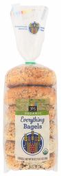 365 Everyday Value, Organic Everything Bagels, 6 ct, 18 oz (Frozen)