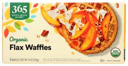 365 Everyday Value, Organic Flax Waffles, 6 ct, (Frozen)