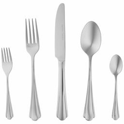 AmazonBasics 20-Piece Stainless Steel Flatware Set with Scalloped Edge, Service for 4