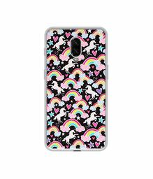 Amazon Brand - Solimo Designer Unicorn Texture UV Printed Soft Back Case Mobile Cover for OnePlus 6T