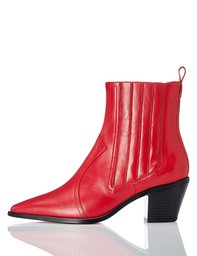 find. Women's Cowboy Style Ankle Boots Red (Red 007), 37 EU