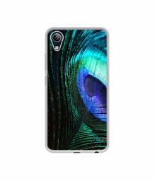 Amazon Brand - Solimo Designer Peacock Feather UV Printed Soft Back Case Mobile Cover for Vivo Y91i