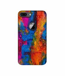 Amazon Brand - Solimo Designer Dark Multicolor Canvas 3D Printed Hard Back Case Mobile Cover for Apple iPhone 8 Plus (with Logo Cut)