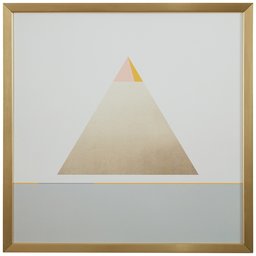 Amazon Brand – Rivet Modern Gold Pyramid Triangle Print Wall Art, 12