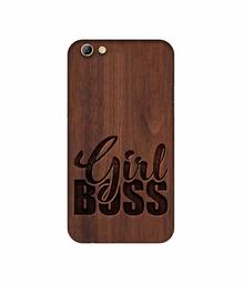 Amazon Brand - Solimo Designer Girl Boss On Wood UV Printed Soft Back Case Mobile Cover for Oppo F3 Plus