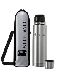 Amazon Brand - Solimo Amazon Brand Stainless Steel Flask, 500ml, Silver