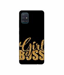 Amazon Brand - Solimo Designer Sparkle Girl Boss 3D Printed Hard Back Case Mobile Cover for Samsung Galaxy A51