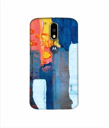 Amazon Brand - Solimo Designer Canvas with Blue Paint 3D Printed Hard Back Case Mobile Cover for Motorola Moto G4 Plus (with Logo Cut)