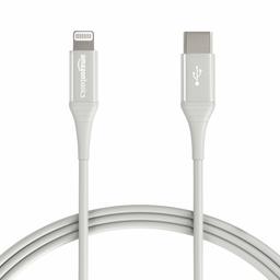 AmazonBasics Premium USB-C Lightning Kablosu, MFi Sertifikalı iPhone Şarj Cihazı 6-Foot L6LMF418-CS-R