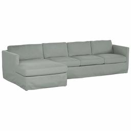 Amazon Brand – Stone & Beam Andover Slipcover Left-Facing Sofa-Chaise Sectional, 126