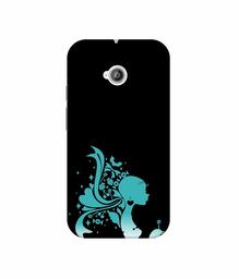 Amazon Brand - Solimo Designer Lady Vector N 3D Printed Hard Back Case Mobile Cover for Motorola Moto E 2nd Generation