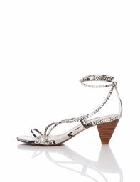 Amazon Brand - find. Women's Wedge Heels Sandals Heeled, Brown Snake), US 9.5