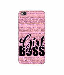 Amazon Brand - Solimo Designer Girl Boss On Pink Sparkle 3D Printed Hard Back Case Mobile Cover for Xiaomi Redmi Go