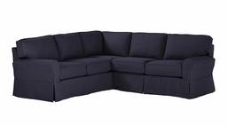 Amazon Brand – Stone & Beam Carrigan Casual Sectional Sofa Couch with Slipcover, Navy