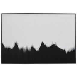 Amazon Brand – Rivet Abstract Black and White Wall Art Print of Tree Line in Black Frame, 45