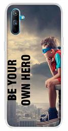 Amazon Brand - Solimo Designer Multicolor Be Our Own Hero Printed Soft Back Case Mobile Cover for Realme C3