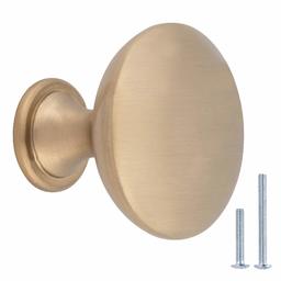 AmazonBasics AB100-GC-25 Cabinet Knob, 3 cm, Golden Champagne