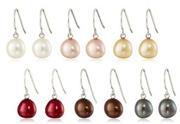 [Find] Amazon Collection Sterling Silver Freshwater Cultured Pearl Dangle Earrings