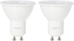 AmazonBasics 50 Watt Equivalent, Daylight, Dimmable, GU10 LED Light Bulb | 2-Pack