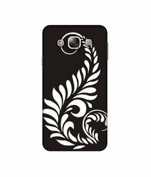 Amazon Brand - Solimo Designer Simple White Rangoli 3D Printed Hard Back Case Mobile Cover for Samsung Galaxy E5