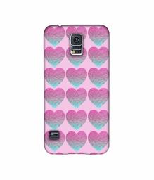 Amazon Brand - Solimo Designer Sparkle Heart Texture 3D Printed Hard Back Case Mobile Cover for Samsung Galaxy S5 i9600